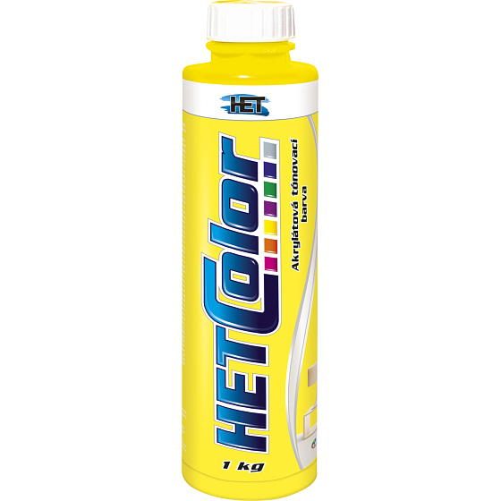 Het Hetcolor malířská tónovací barva, 0610 žlutá, 1 kg