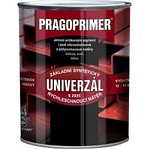 Pragoprimer Univerzál S2035 základní barva na kov, 0110 šedá, 600 ml