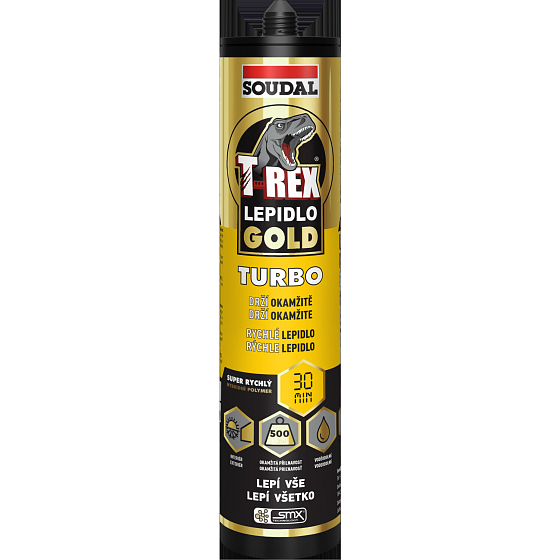 Soudal T-Rex Gold Turbo rychletuhnoucí montážní lepidlo, 290 ml