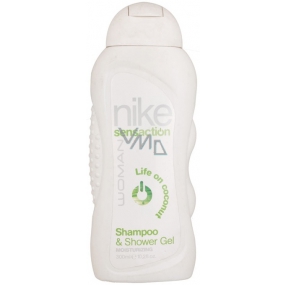 Nike Sensaction Life on Coconut sprchový gel a šampon pro ženy 300 ml