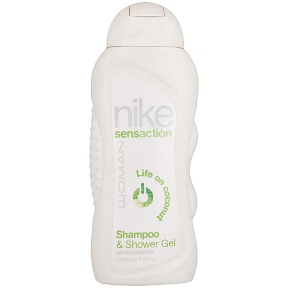 Nike Sensaction Life on Coconut sprchový gel a šampon pro ženy 300 ml