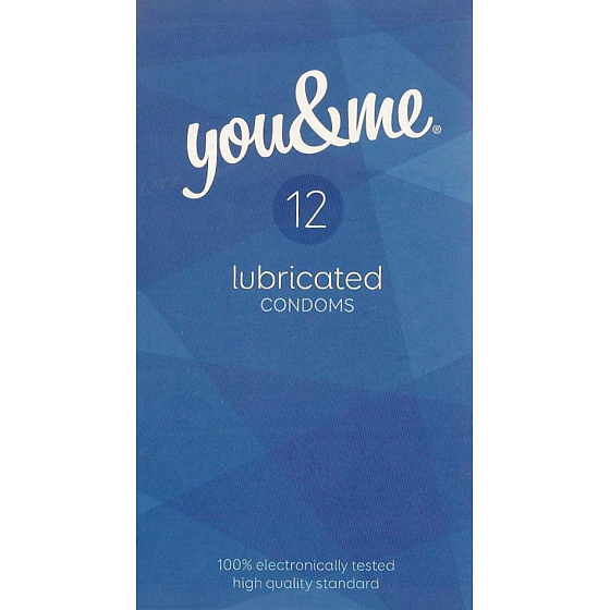 You & Me Lubricated průhledný lubrikovaný kondom 12 kusů