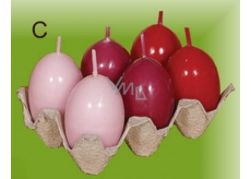 Lima Vajíčko s vůní svíčka červená 40 x 60 mm sada 6 kusů