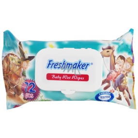 Freshmaker Baby Wet Wipes vlhčené ubrousky animované pro děti 72 kusů