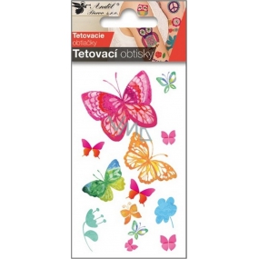 Tetovací obtisky Motýli vodokresba 10,5 x 6 cm