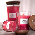 WoodWick Radish and Rhubarb - Ředkev a Rebarbora vonná svíčka s dřevěným knotem petite 31 g
