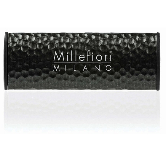 Millefiori Milano Icon Nero - Černá vůně do auta Shades Metal tmavě hnědá voní až 2 měsíce 47 g