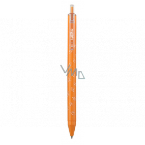Spoko Flora kuličkové pero, oranžové, modrá náplň, 0,5 mm