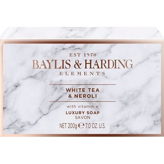 Baylis & Harding Bílý čaj a Neroli tuhé toaletní mýdlo s vůní jasmínu a bílého čaje 200 g