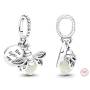 Charm Sterlingové stříbro 925 Světluška - Jsi světlo mého života, 2v1 zářící ve tmě luminozní luminozní přívěsek na náramek, zvíře