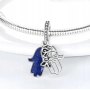 Charm Sterlingové stříbro 925 Ruka Fatimy, Hamsa 2v1, přívěsek na náramek symbol