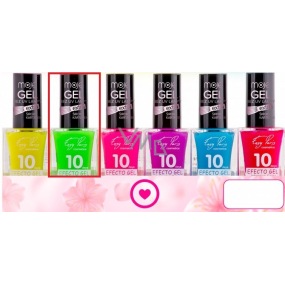 Moje Easy Paris 10Days Efecto Gel fluorescenční gelový lak na nehty 002 Zelený 15 ml