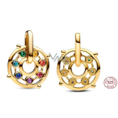 Charm Sterlingové stříbro 925 Čakra - Mini Medailon, přívěsek na symbol