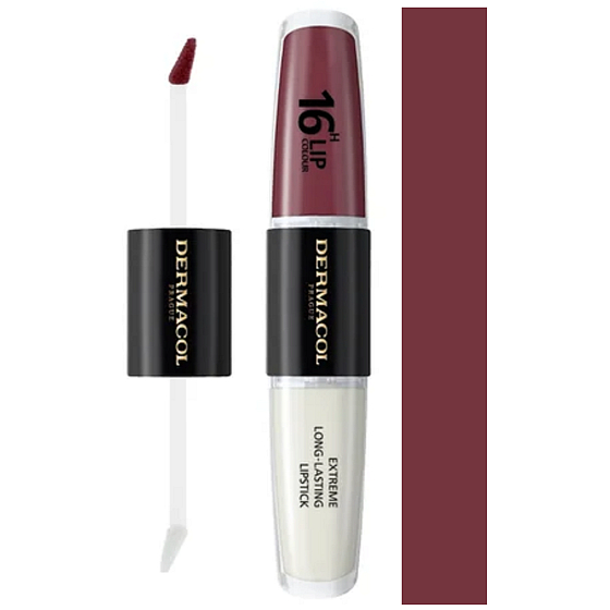 Dermacol 16H Lip Colour 2v1 dlouhotrvající barva na rty a lesk 12 2 x 4 ml