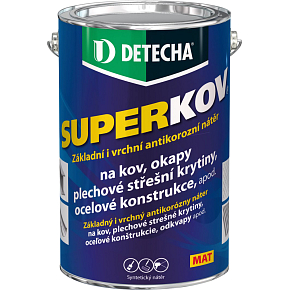 Detecha Superkov základní i vrchní barva na kov, černý mat, 5 kg