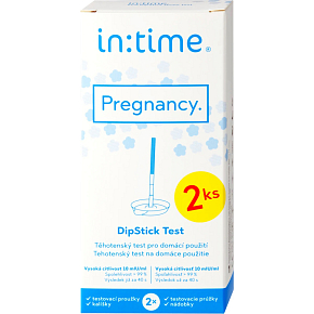 Primeros Intime těhotenský test DipStick s kalíšky, 2 ks Primeros Intime těhotenský test DipStick s kalíšky, 2 ks