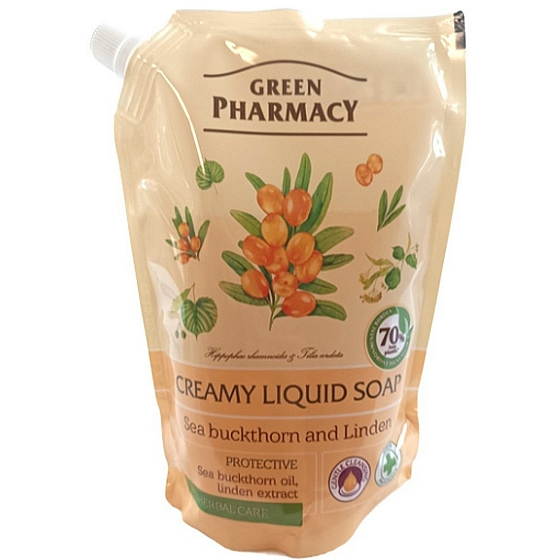 Green Pharmacy Rakytník a lípa tekuté mýdlo náhradní náplň 460 ml