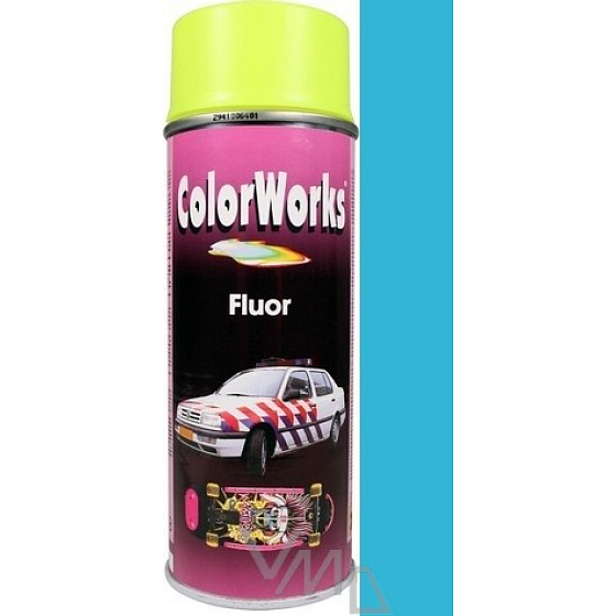 Color Works Fluor 918544 modrá nitrocelulózový lak 400 ml