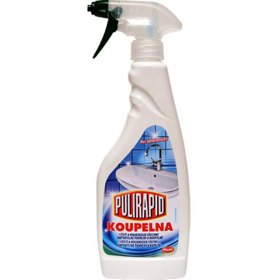 Pulirapid Koupelna čistí a hygienizuje všechny omyvatelné povrchy v koupelně 500 ml sprej