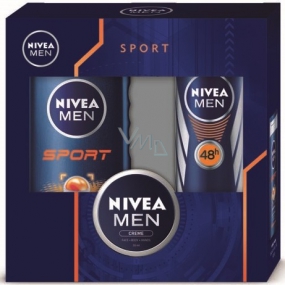 Nivea Men Sport antiperspirant sprej 150 ml + sprchový gel 250 ml + Men krém 30 ml, kosmetická sada