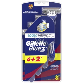 Gillette Blue 3 Barcelona holítka 3břity pro muže 8 kusů