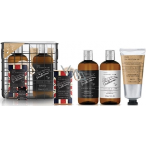 Baylis & Harding Men Zázvor a Limetka šampon na vlasy 300 ml + balzám po holení 200 ml + sprchový gel 300 ml + mýdlo na šňůrce 200 g + drátěný košík, kosmetická sada pro muže