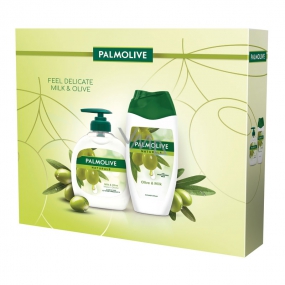 Palmolive Naturals Olive & Milk tekuté mýdlo 300 ml + sprchový gel 250 ml, kosmetická sada