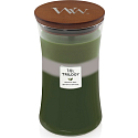 WoodWick Trilogy Mountain Trail - Horská stezka vonná svíčka s dřevěným knotem a víčkem sklo velká 609,5 g