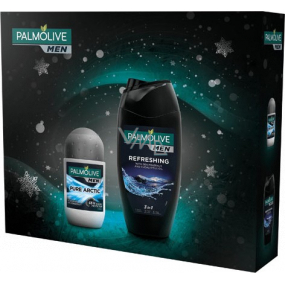 Palmolive Men Refreshing 3v1 sprchový gel na tělo, tvář a vlasy 250 ml + Pure Arctic antiperspirant roll-on 50 ml, kosmetická sada