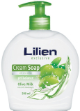 Lilien Exclusive Olive Milk krémové tekuté mýdlo dávkovač 500 ml