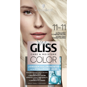 Schwarzkopf Gliss Color barva na vlasy 11-11 Ultra světlá titanová blond 2 x 60 ml