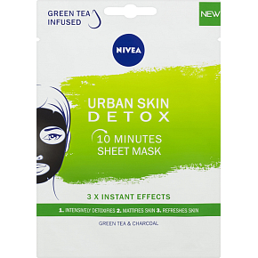 Nivea Urban Skin Detoxikační textilní maska, 1 ks