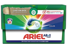 Ariel All in 1 Pods Color gelové kapsle na barevné prádlo 24 kusů