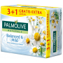 Palmolive Naturals Balanced & Mild tuhé toaletní mýdlo 3 + 1 kus 90 g