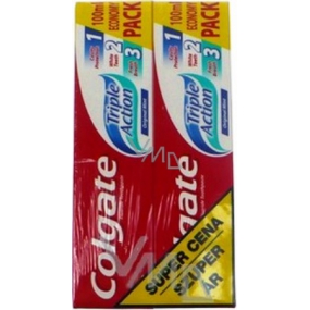 Colgate Triple Action zubní pasta 2 x 100 ml, duopack