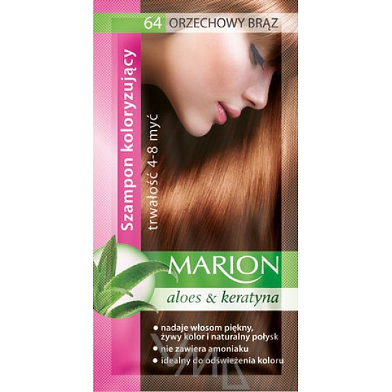 Marion Tónovací šampon 64 Ořechově hnědá 40 ml