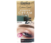 Delia Cosmetics Color Cream barvící krém na obočí s arganovým olejem 4.0 Brown 15 ml + 15 ml