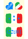 Arch Tetovací obtisky na obličej i tělo Itálie vlajka 2 motiv