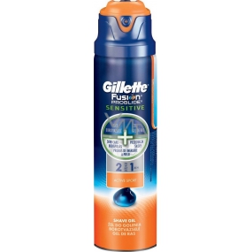 Gillette Fusion ProGlide Sensitive Active Sport 2v1 gel na holení, pro muže 170 ml