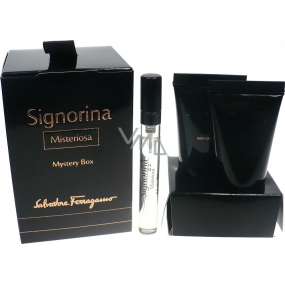 Salvatore Ferragamo Signorina Misteriosa parfémovaná voda 5 ml + tělové mléko 30 ml + sprchový gel 30 ml, dárková sada