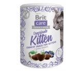 Brit Care Cat Snack Křupavý kuřecí pamlsek s kosem a borůvkou doplňkové krmivo pro koťata, od 6 týdnů věku 100 g