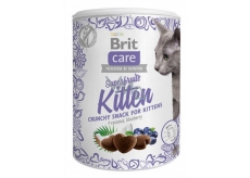Brit Care Cat Snack Křupavý kuřecí pamlsek s kosem a borůvkou doplňkové krmivo pro koťata, od 6 týdnů věku 100 g