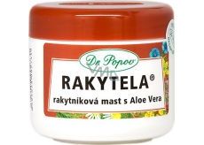 Dr. Popov Rakytela Rakytníková mast s Aloe Vera zklidňuje, hydratuje normální i vysušenou pokožku, vhodná i k péči o jizvy, spáleniny a omrzliny 50 ml