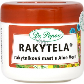 Dr. Popov Rakytela Rakytníková mast s Aloe Vera zklidňuje, hydratuje normální i vysušenou pokožku, vhodná i k péči o jizvy, spáleniny a omrzliny 50 ml