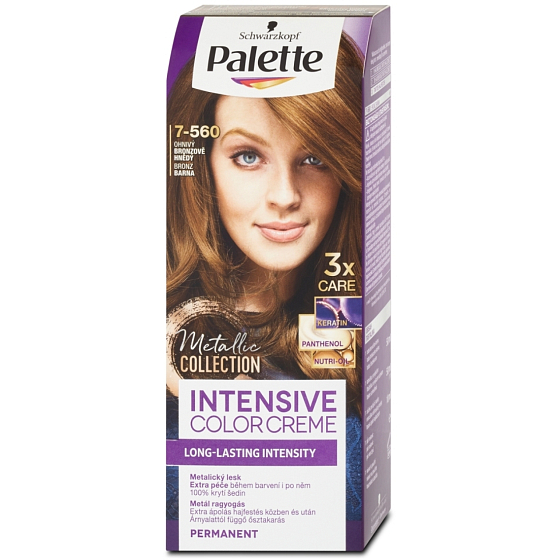 Schwarzkopf Palette Intensive Color Creme barva na vlasy 7-560 Ohnivý bronzově hnědý
