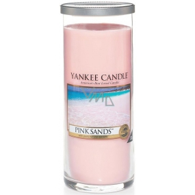 Yankee Candle Pink Sands - Růžové písky Décor vonná svíčka velký válec sklo 75 mm 566 g