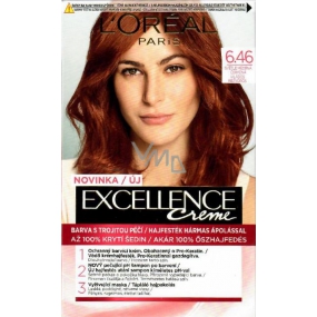 Loreal Paris Excellence Creme barva na vlasy 6.46 Světle měděná červená