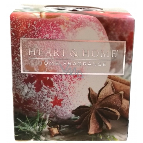 Heart & Home Červené jablko s badyánem Sojová vonná svíčka bez obalu hoří až 15 hodin 52 g