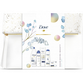 Dove Nourishing Deeply vyživující sprchový gel pro ženy 250 ml + tuhé mýdlo 100 g + antiperspirant sprej 150 ml + tělové mléko 250 ml + šampon na vlasy 250 ml, kosmetická sada