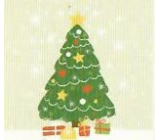 Nekupto Vánoční kartičky na dárky Stromeček 6,5 x 6,5 cm 6 kusů